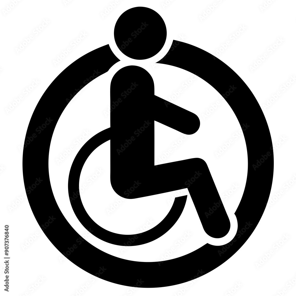 Accessibility icon silhouette vector illustration Accessibility icon silhouette vector illustration
