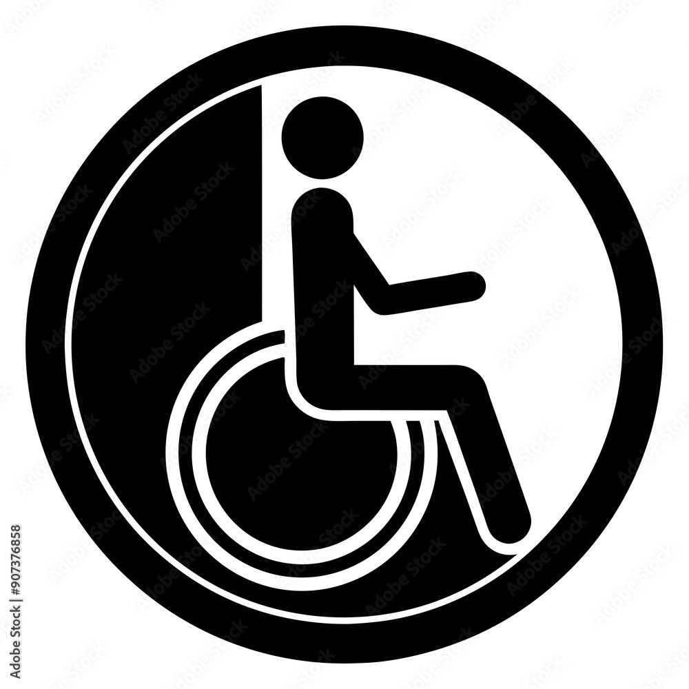 Accessibility icon silhouette vector illustration Accessibility icon silhouette vector illustration