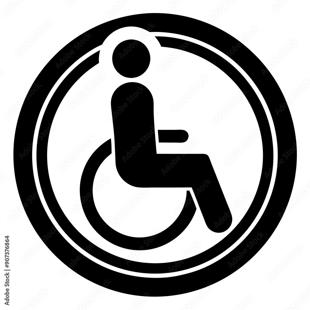 Accessibility icon silhouette vector illustration Accessibility icon silhouette vector illustration