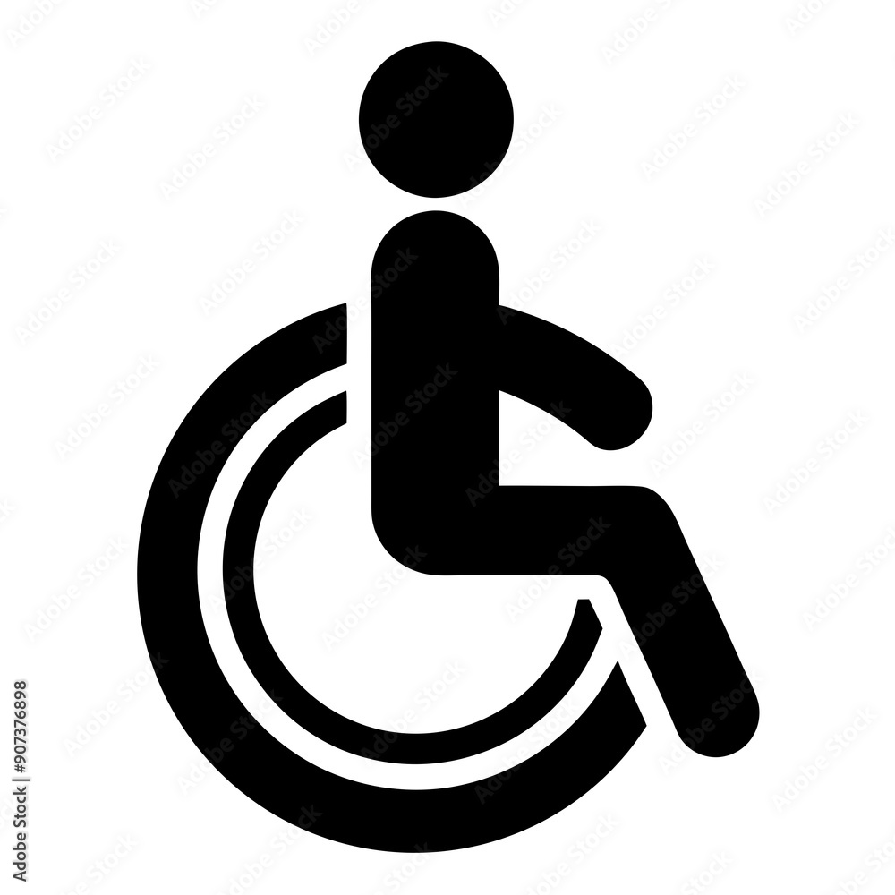 Accessibility icon silhouette vector illustration Accessibility icon silhouette vector illustration