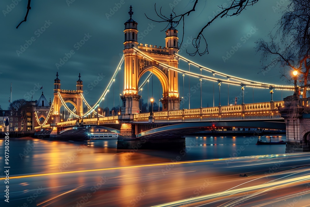 Obraz premium Tower bridge London while open bridge for big boat pass at Thames river travel destination