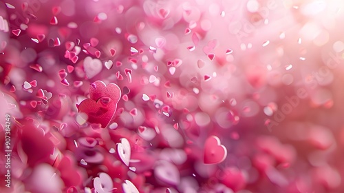 Red glitter vintage lights background. defocused