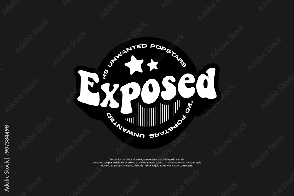 Fototapeta premium typography vector asset poster and tshirt printing for streetwear suitable for printing