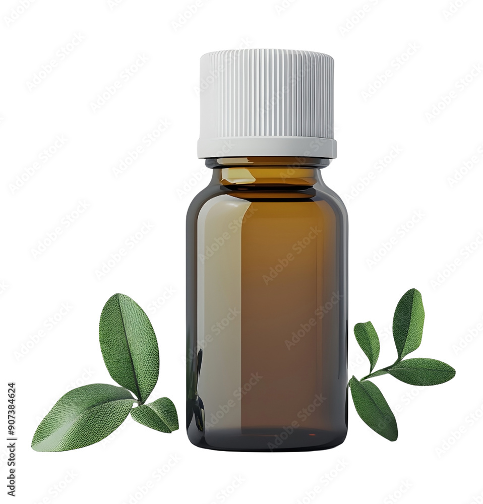 Minimalist 3D Essential Oil Bottle for Aromatherapy Wellness Minimalist 3D Essential Oil Bottle for Aromatherapy Wellness