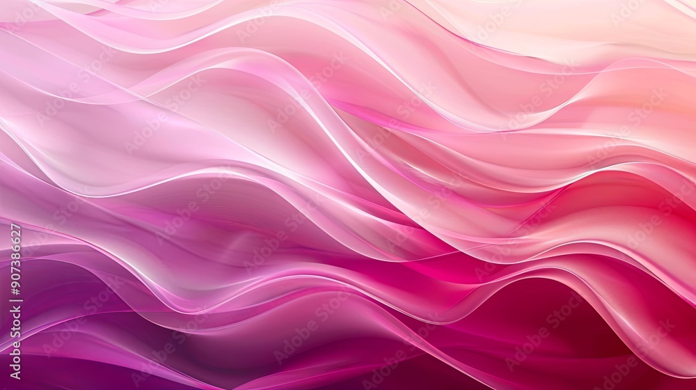 Fototapeta premium Elegant Gradient Frosted Glass with Flowing Magenta and Rose Tones Reflecting Modern Aesthetics and Sophistication in Interior Design