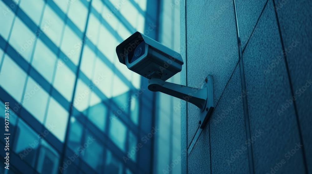 Security Camera on Modern Building Security Camera on Modern Building