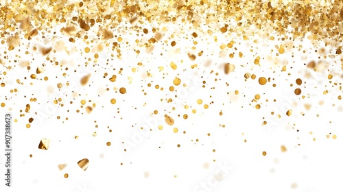 gold ribbin confetti background © Aneg