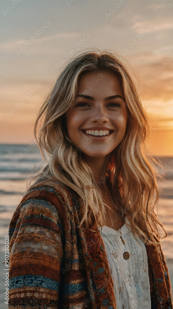 Serene Smiles: Beach Sunset Photography Serene Smiles: Beach Sunset Photography