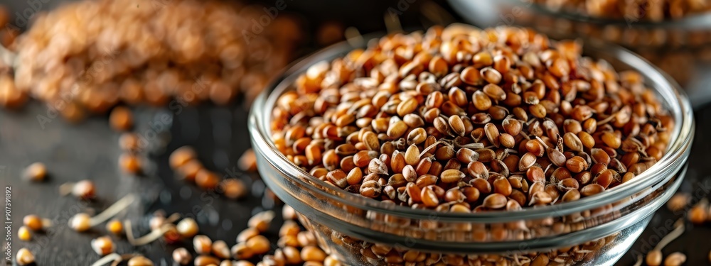 A glass bowl, brimming with corn kernels, rests on a table beside an ample mound A glass bowl, brimming with corn kernels, rests on a table beside an ample mound