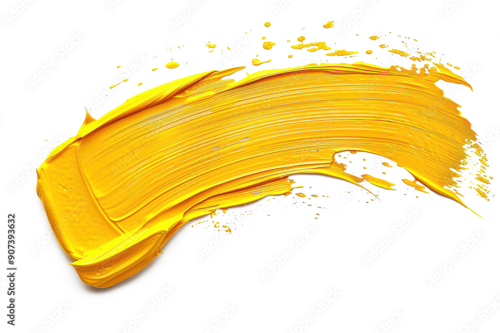 Yellow stroke of paint Yellow stroke of paint