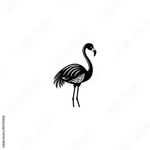 flamingo icon isolated on white background