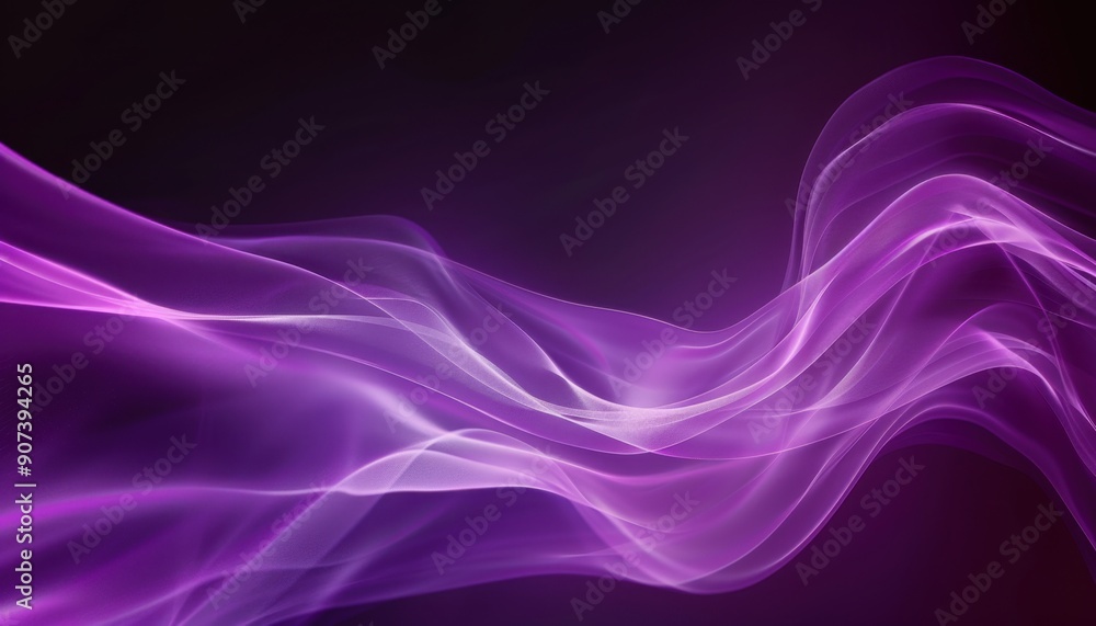 Colorful Abstract Waves Flowing Gracefully Through a Dark Background at Night Colorful Abstract Waves Flowing Gracefully Through a Dark Background at Night
