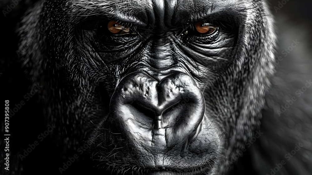 Close Up of a Gorilla's Face Close Up of a Gorilla's Face