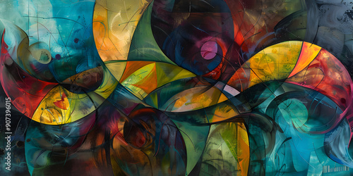 Harmony colors abstract pattern artistic smooth abstract transitions background
