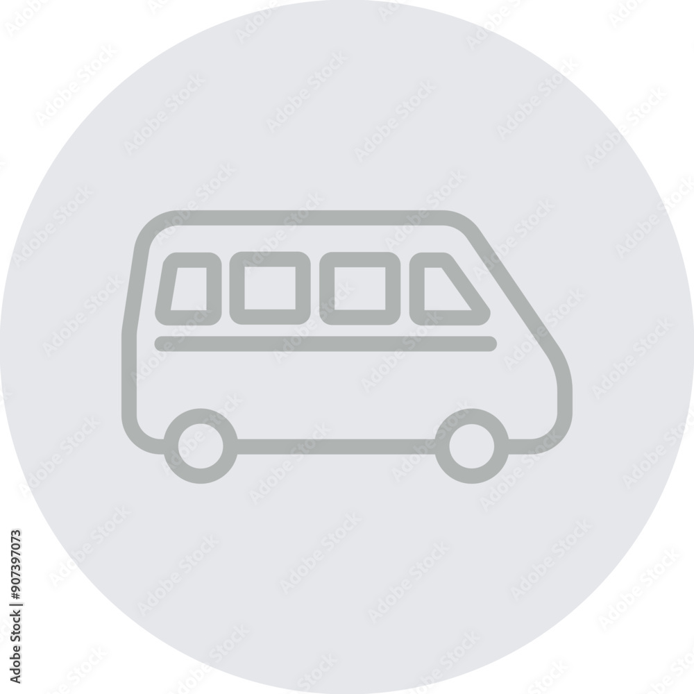 Van Vector Line Grey Circle Grey Van Vector Line Grey Circle Grey