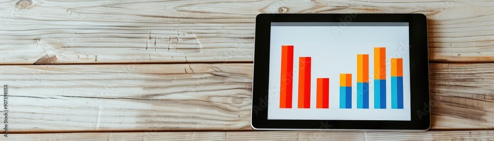 Credit score dashboard on a tablet, financial overview and planning, high-tech finance management tools Credit score dashboard on a tablet, financial overview and planning, high-tech finance management tools