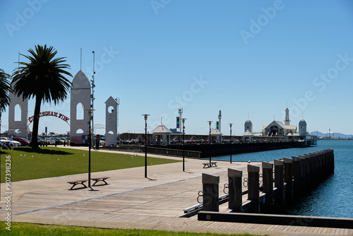 Cunningham Pier, originally known as Railway Pier, opened in the mid-1850s and was an important part of the Geelong Port - Geelong, Victoria, Australia