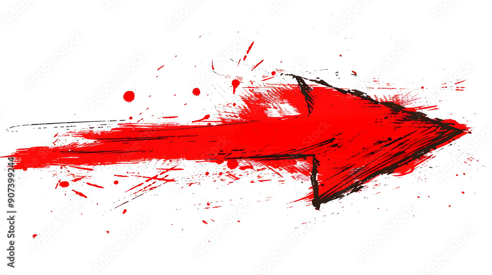 Red Arrow with Splatter Red Arrow with Splatter