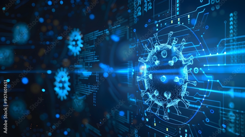 Conceptual Abstract Computer Virus with Visible Damage Effects in Conceptual Abstract Computer Virus with Visible Damage Effects in