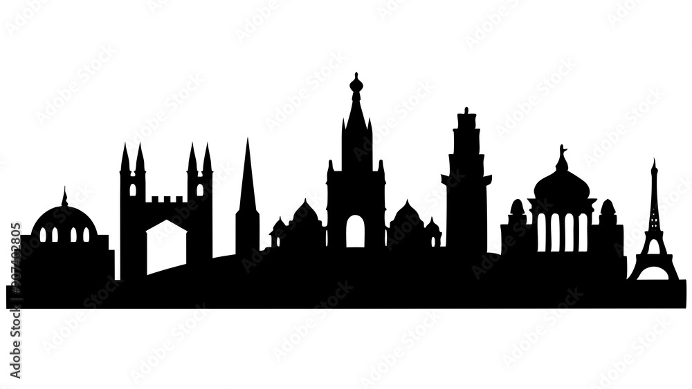 Versatile Landmark Silhouettes for Graphic Design and Branding, Landmark Silhouette Vectors for Creative Projects. Versatile Landmark Silhouettes for Graphic Design and Branding, Landmark Silhouette Vectors for Creative Projects.