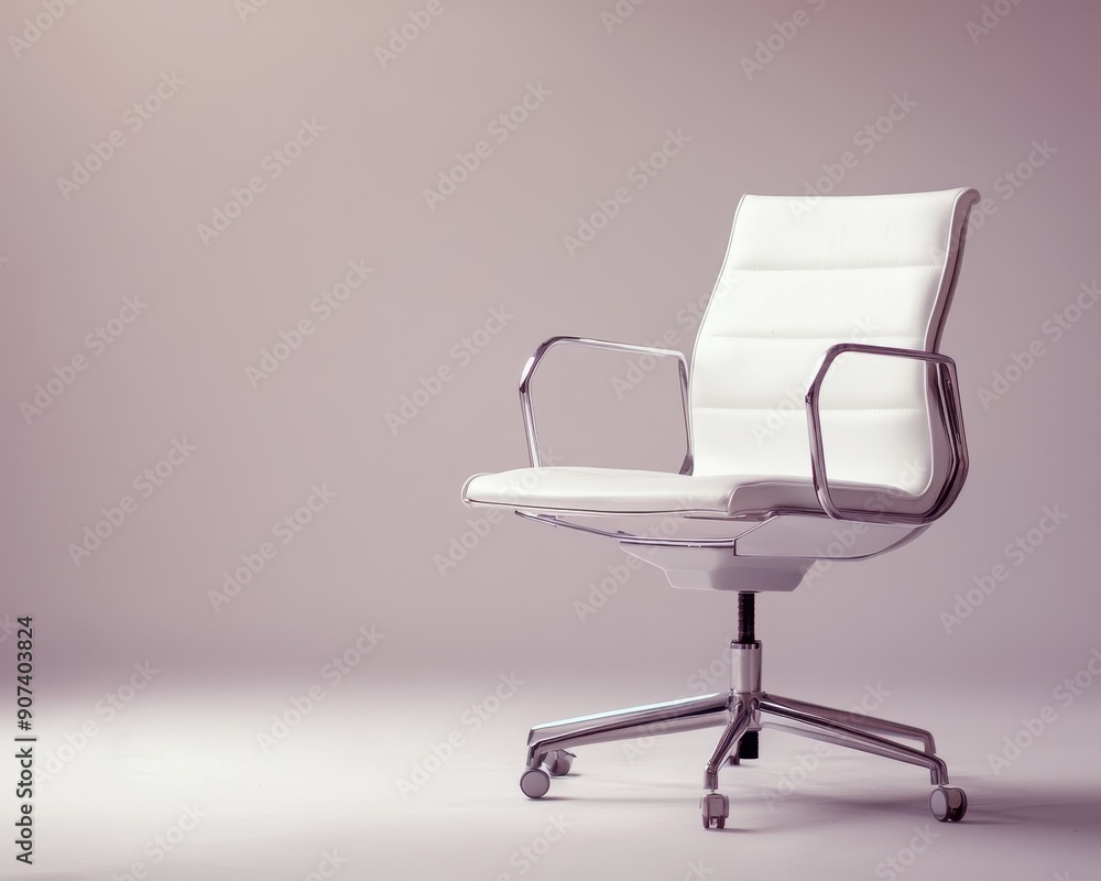 Minimalistic photo of a clean white office chair, representing the simplicity and professionalism of modern business settings Minimalistic photo of a clean white office chair, representing the simplicity and professionalism of modern business settings