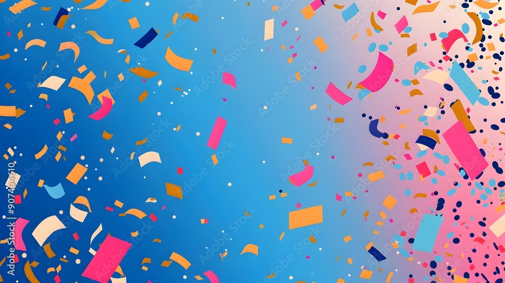 Vibrant Geometric Confetti Explosion with Dynamic Shapes for Celebratory Sports Background Vibrant Geometric Confetti Explosion with Dynamic Shapes for Celebratory Sports Background