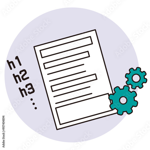 記事構成　アイコン h1 h2 h3