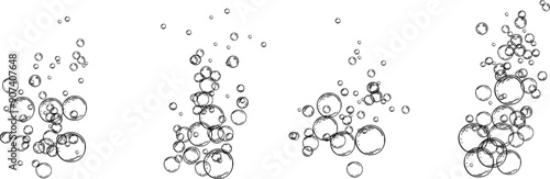 Underwater Sparkling Air Bubbles Drawing