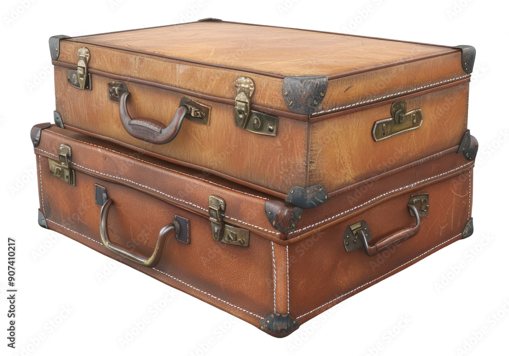 suitcases isolated on transparent background. suitcases isolated on transparent background.