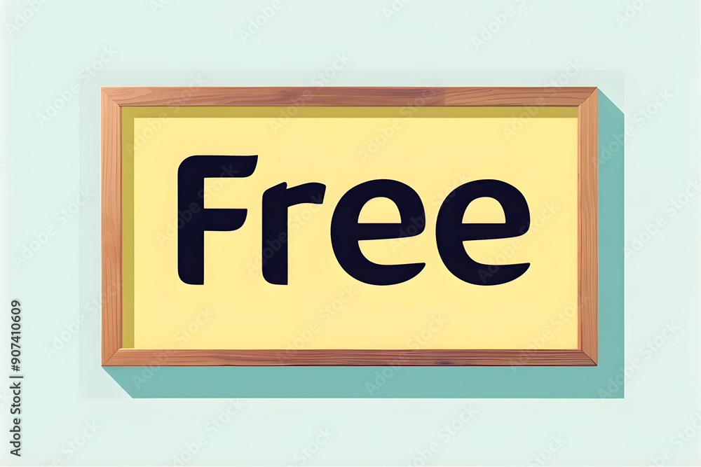 A signboard of Free word with announcement A signboard of Free word with announcement
