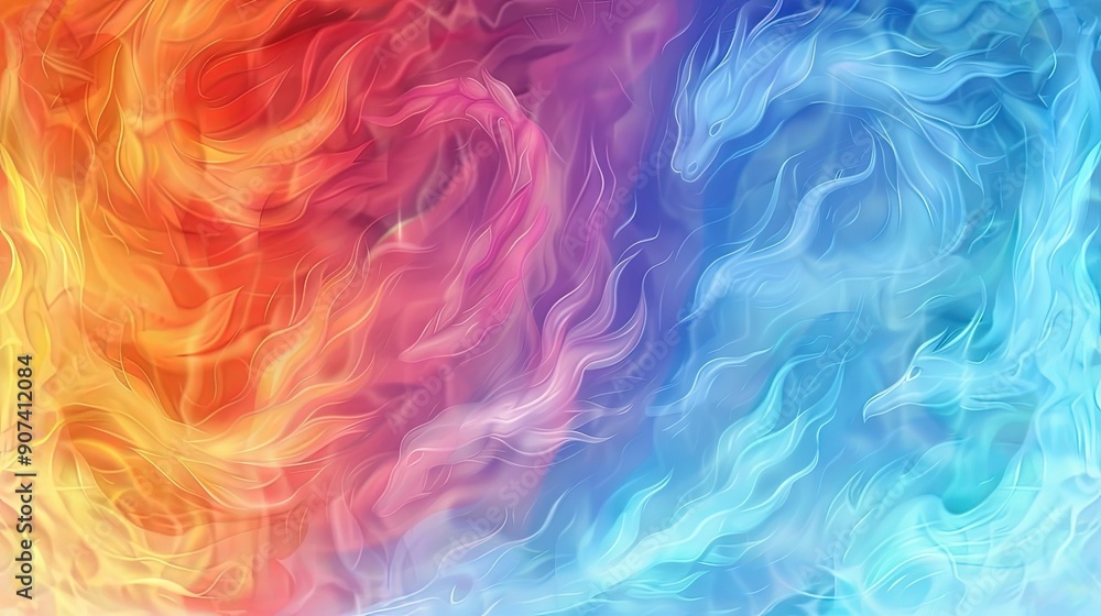 Abstract Swirling Paper with Vibrant Colors Abstract Swirling Paper with Vibrant Colors