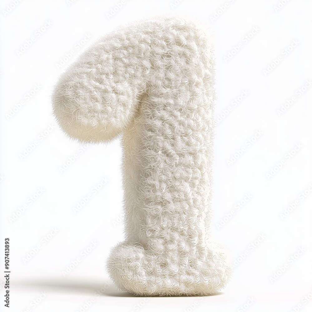 Fluffy Soft Number One - Fuzzy Decorative Art Piece Fluffy Soft Number One - Fuzzy Decorative Art Piece