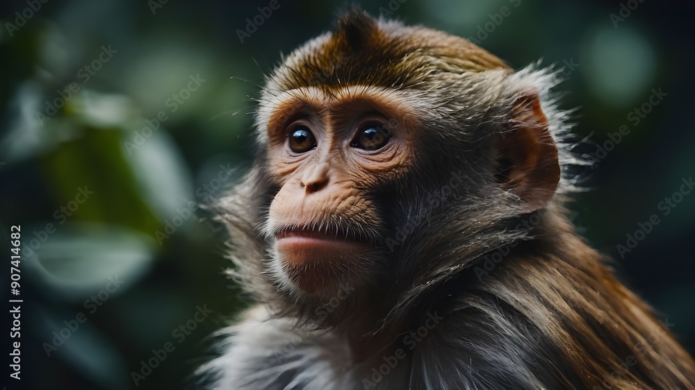 close up of a macaque close up of a macaque
