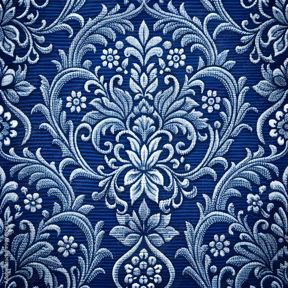 navy blue patterned fabric texture or background navy blue patterned fabric texture or background