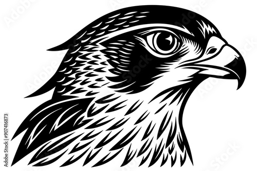 falcon head vector silhouette, eagle head icon