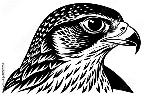 falcon head vector silhouette, eagle head icon