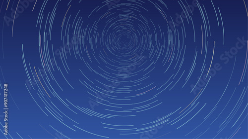 星の軌跡のイラスト