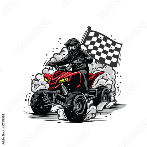 atv smokey with winner flag