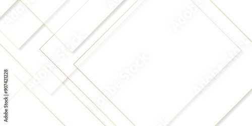 Abstract industrial Design random lines gold on white background. Geometric seamless minimalist pattern with straight lines design. luxury gold geometric random chaotic lines.squares and triangle line