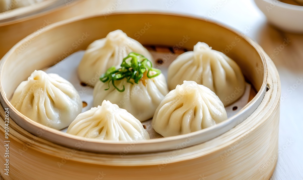 Delicious Asian dumplings, Generative AI Delicious Asian dumplings, Generative AI