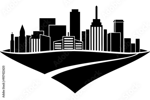 High-quality vector silhouette of Beijing, China for printable graphic design projects