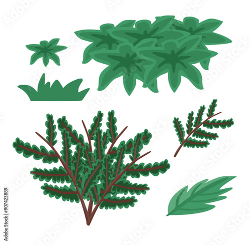 collection of green leaves