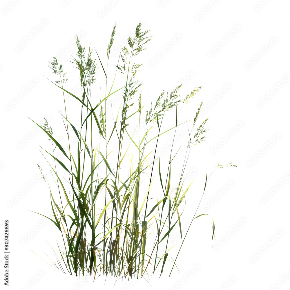 Close-up of Green Grass Blades Isolated on Black Background with Detailed Texture and Natural Lighting Close-up of Green Grass Blades Isolated on Black Background with Detailed Texture and Natural Lighting