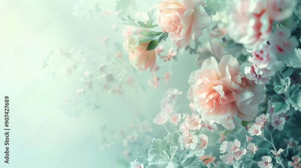 Elegant wedding background with soft pastel tones and floral elements, ideal for a romantic and sophisticated look. Elegant wedding background with soft pastel tones and floral elements, ideal for a romantic and sophisticated look.