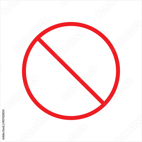 Set of prohibition sign. Stop symbol. Circle sign stop entry and slash line.eps 10