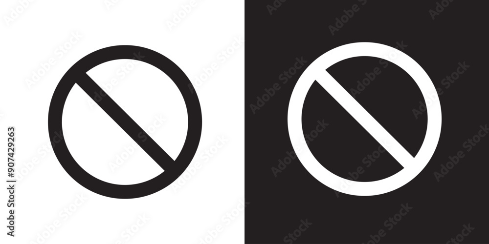 Set of prohibition sign. Stop symbol. Circle sign stop entry and slash line.eps 10
