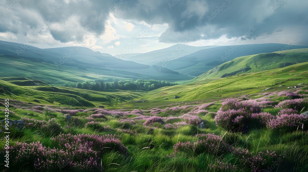 Fototapeta premium Tranquil Mountain Meadow
