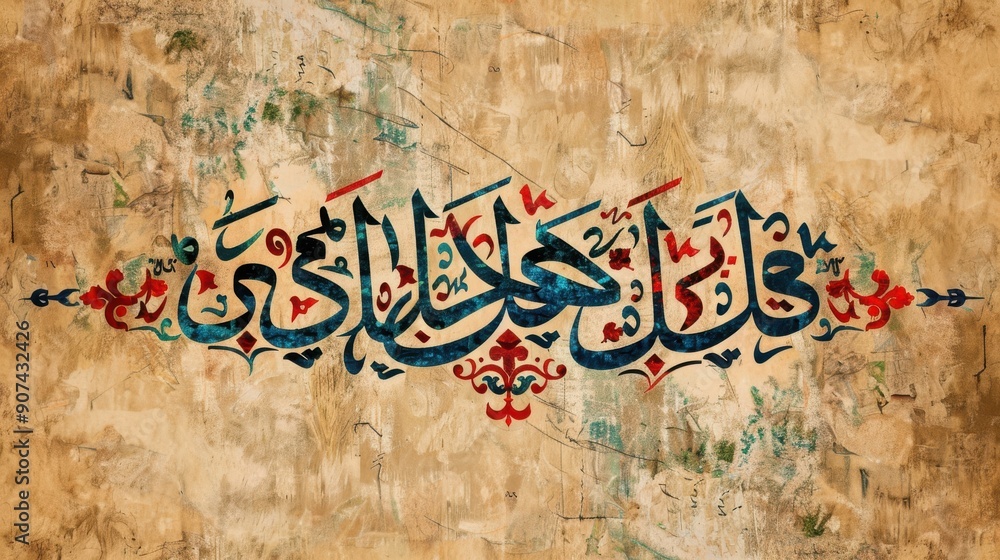 Fototapeta premium ramadan mubarak arabic calligraphy