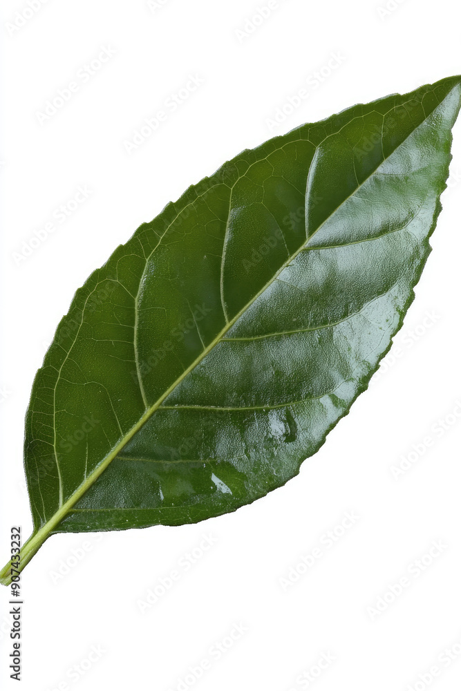 Obraz premium green leaf isolated on white