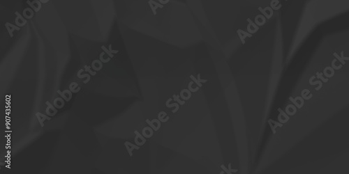 Dark black crumpled paper texture background. black crumpled and top view textures can be used for background of text or any contents.	